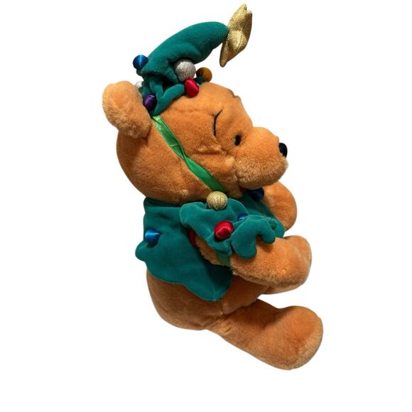 The Disney Store Winnie The Pooh Christmas Tree Holiday Stuffed Plush Doll 14” - Picture 7 of 9